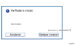 Genummerde afbeelding van het scherm van het bedieningspaneel
