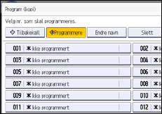 Illustrasjon av betjeningspanelet