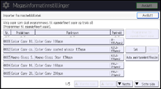 Illustrasjon av betjeningspanelet