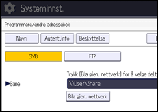 Illustrasjon av betjeningspanelet