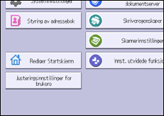 Illustrasjon av betjeningspanelet