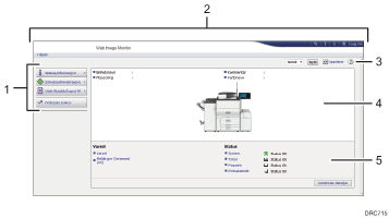 Illustrasjon av nettleserskjermbilde med nummerert bildetekst