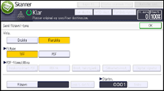 Illustrasjon av betjeningspanelet