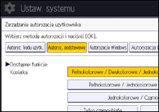 Ilustracja ekranu panela operacyjnego