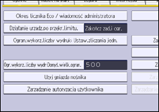 Ilustracja ekranu panela operacyjnego