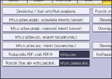 Ilustracja ekranu panela operacyjnego