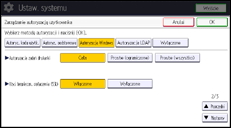 Ilustracja ekranu panela operacyjnego