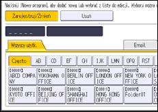 Ilustracja ekranu panela operacyjnego