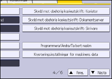 Bild av användarpanelens skärm