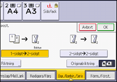 Bild av användarpanelens skärm