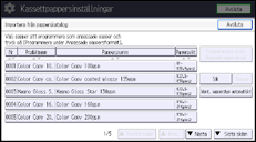 Bild av användarpanelens skärm