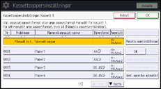 Bild av användarpanelens skärm