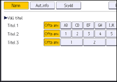 Bild av användarpanelens skärm