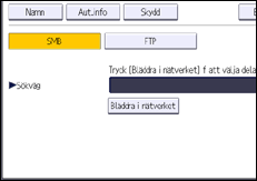 Bild av användarpanelens skärm
