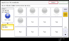 Bild av användarpanelens skärm
