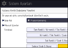 İşlem paneli ekran çizimi