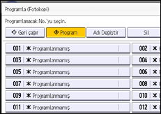 İşlem paneli ekran çizimi
