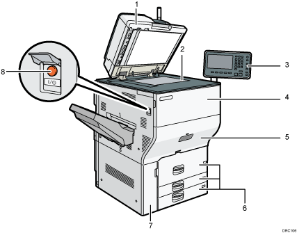 Main unit illustration numbered callout illustration