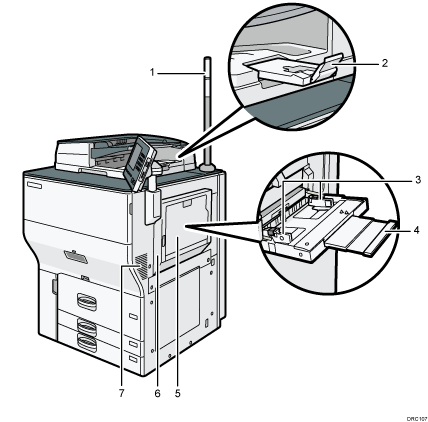 Main unit illustration numbered callout illustration