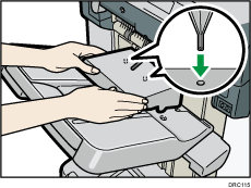 Z-fold support tray illustration