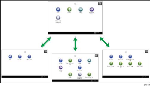 Illustration of customizing the [Home] screen