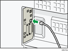 illustration of connecting Ethernet cable