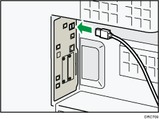 illustration of connecting the USB interfece cable