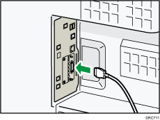 illustration of connecting the IEEE 1284 interface cable