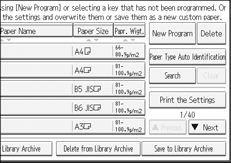 Operation panel screen illustration