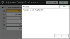 Operation panel screen illustration