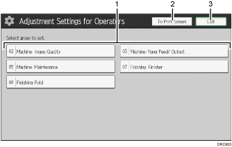Operation panel screen illustration numbered callout illustration