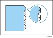 Illustration of prints on tab stocks