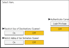 Operation panel screen illustration