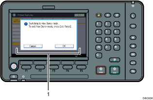 Control panel illustration numbered callout illustration