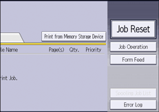 Operation panel screen illustration