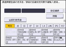 操作面板畫面說明圖
