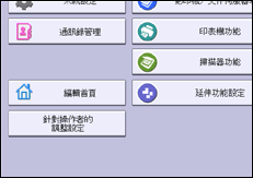 操作面板畫面說明圖