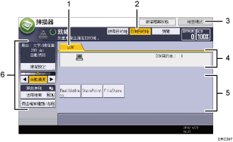 操作面板畫面說明圖編號標註說明圖
