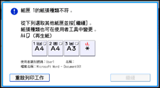 操作面板畫面說明圖