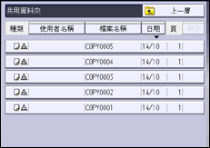 操作面板畫面說明圖