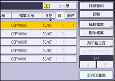 操作面板畫面說明圖