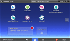 ภาพแสดงหน้าจอแผงควบคุม