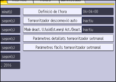 Il·lustració de pantalla del panell d'operacions