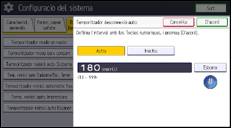Il·lustració de pantalla del panell d'operacions