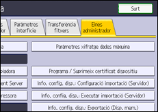 Il·lustració de pantalla del panell d'operacions