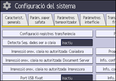 Il·lustració de pantalla del panell d'operacions