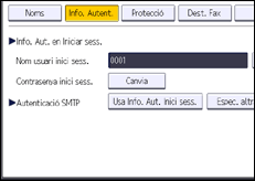 Il·lustració de pantalla del panell d'operacions