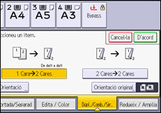 Il·lustració de pantalla del panell d'operacions