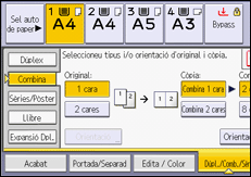 Il·lustració de pantalla del panell d'operacions