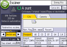 Il·lustració de pantalla del panell d'operacions